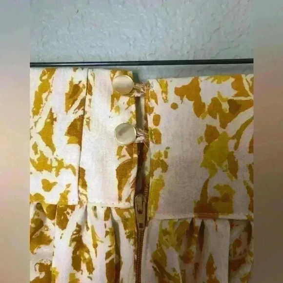 Handmade Yellow Mustard White Skirt Large? - Picture 8 of 10